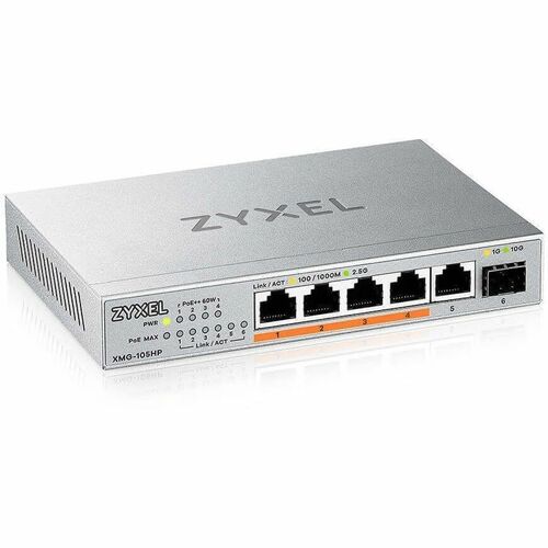 ZYXEL XMG-100 105HP 5 Ports Ethernet Switch - 2.5 Gigabit Ethernet, Gigabit Ethernet, 10 Gigabit Ethernet - 1000Base-X, 10