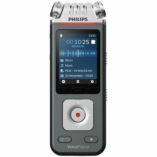 Philips VoiceTracer Audio Recorder - [Built-in] Microphone, Speaker - Omni-directional Microphone - 8 GB Flash Memory - mi