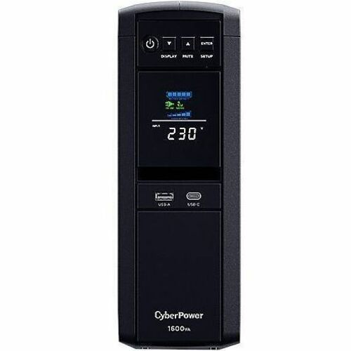 CyberPower PFC Sinewave CP1600EPFCLCD-UK Line-interactive UPS - 1.60 kVA/1 kW - Tower - AVR - 8 Hour Recharge - 2.60 Minut
