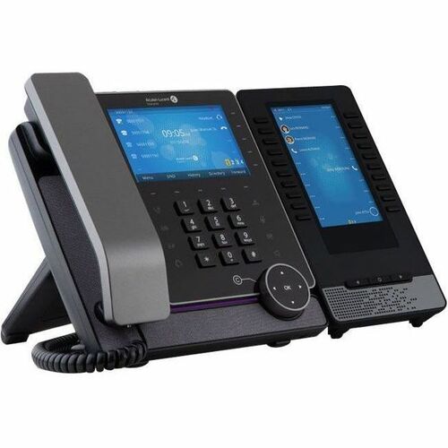 Alcatel-Lucent M8 IP Phone - Corded - Corded/Cordless - Bluetooth, Wi-Fi - Wall Mountable, Desktop - Black - 20 x Total Li