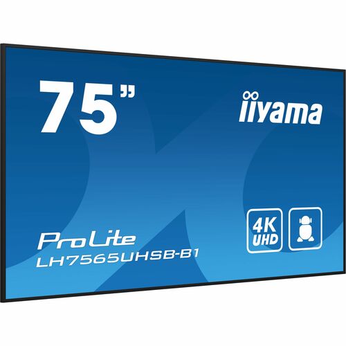 iiyama ProLite LH7565UHSB-B1 1905 mm LCD Digital-Signage-Display - 24 Stunden/7 Tage Betrieb - IPS-Technologie (In-Plane-S