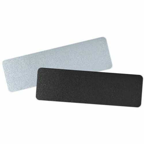 FootfallCam FC-FAC42 Fabric Staff Tag Iron Type - 80 mm Length x 25 mm Width - Rectangular - Cotton - Silver, Black - 20 Pair