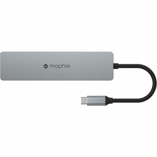 Mophie C型 USB 扩展插口 用于 平板, 智能电话, 内存卡阅读器, 笔记本电脑, 投影仪, 电视, 显示器 - 充电功能 - 内存卡阅读器 - SD, microSD - 太空灰 - 便携式 - 4K UHD - 3840 x 21