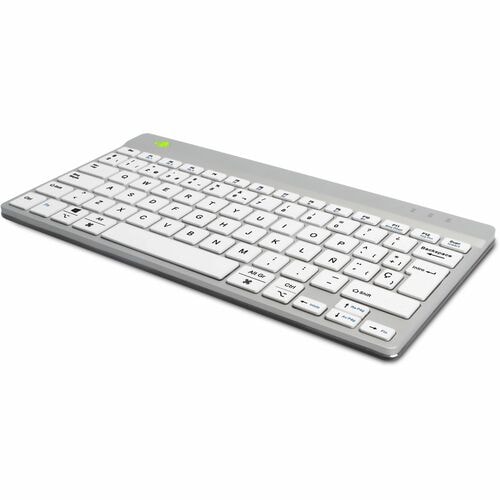 R-Go Compact Break Keyboard - Wireless Connectivity - Spanish - QWERTY Layout - White - Scissors Keyswitch - Bluetooth - 5