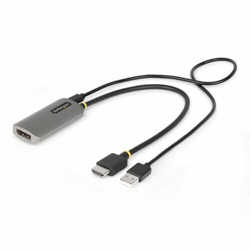 StarTech.com 1ft (30cm) HDMI to DisplayPort Adapter Cable, 8K 60Hz, Active HDMI 2.1 to DP 1.4 Video Converter, USB Bus Pow