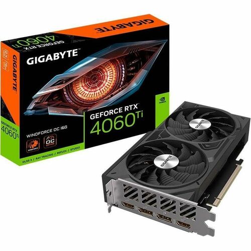 Gigabyte NVIDIA GeForce RTX 4060 Ti 显卡 - 16 GB GDDR6 - 7680 x 4320 - 2.57 GHz 核心 - 128 位 总线宽度 - PCI Express 4.0 - DP接口 - 2