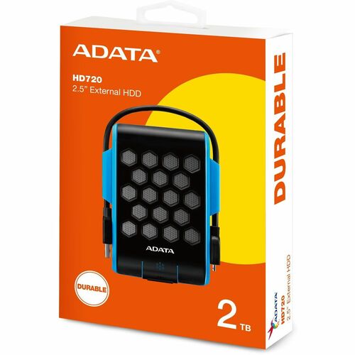 Disco Duro Pórtatil Adata HD720 AHD720-2TU31-CBL - 2.5" Externo - 2TB - Azul - Consola de juegos Dispositivo compatible - 