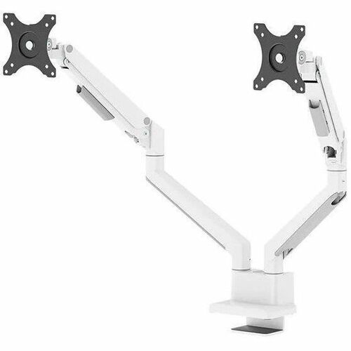 Neomounts NEXT Slim Mounting Arm for Monitor - White - Landscape/Portrait - Height Adjustable - 2 Display(s) Supported - 4