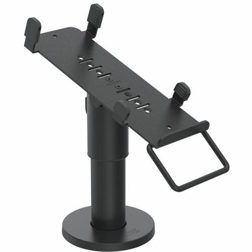 SpacePole DuraTilt Desk Mount for Payment Terminal - Black - Metal - 1 / Box