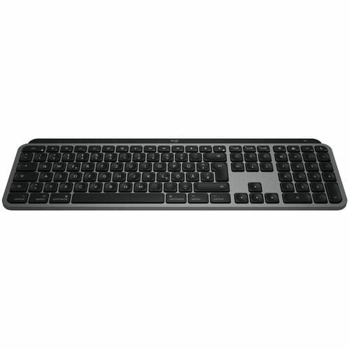 Logitech MX Keys S Keyboard - Wireless Connectivity - USB Interface - English (UK) - QWERTY Layout - Space Gray - Membrane