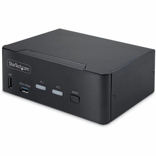 StarTech.com 2-Port Dual-Monitor DisplayPort 1.4 KVM Switch, 8K 60Hz / 4K 144Hz, 2x USB 10Gbps Ports, Hotkey Switching, TA