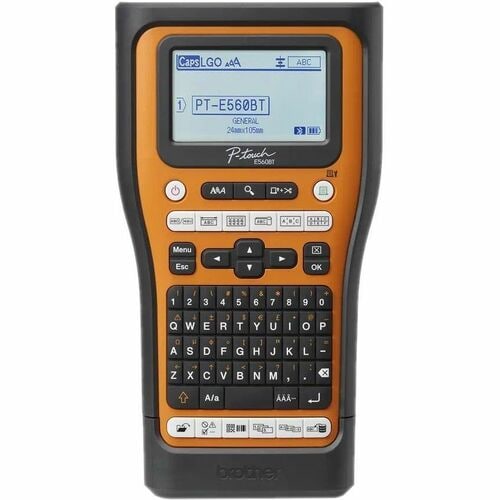 Brother P-touch PT-E560BTVP Electronic Label Maker - Thermal Transfer - 30 mm/s Mono - 14 Fonts - 180 dpi - Tape, Heat Shr