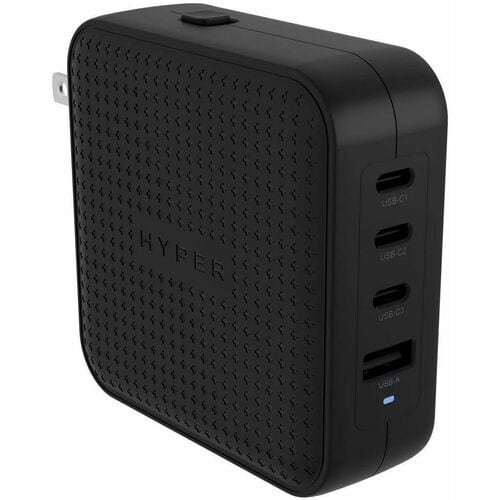 Adaptateur secteur Hyper HyperJuice - 100 W - 1 USB - 3 USB Type-C - Pour Ordinateur Portable, Smartphone, Tablette PC, Ca