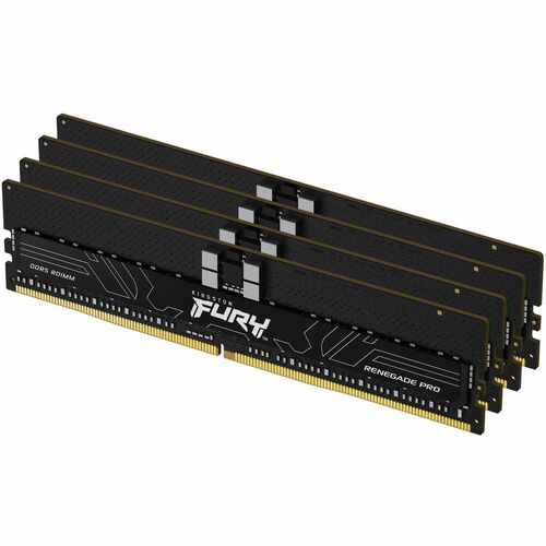 Kingston 128GB (4 x 32GB) DDR5 6400MT/s CL32 FURY Renegade Pro RDIMM Black EXPO - For Motherboard - 128 GB (4 x 32GB) - DD