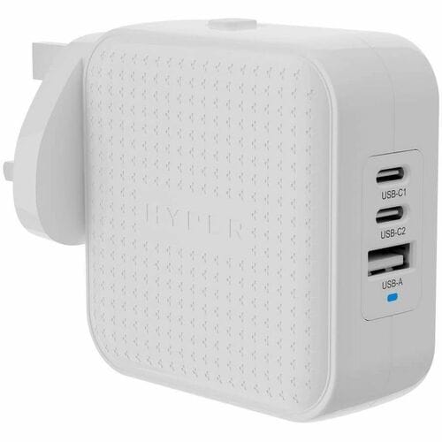 Hyper HyperJuice HJ1003WHWWGL 70 W AC Adapter - 1 USB - 2 USB Type-C - For Notebook, Smartphone, Tablet PC, Headphone, Mac