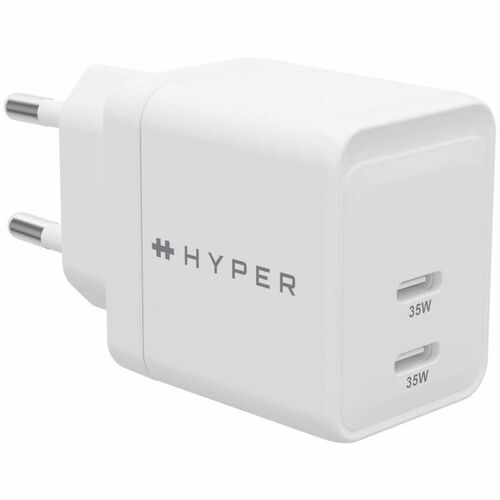 Targus HyperJuice HJG35EU 35 W AC Adapter - 2 USB Type-C - For iPhone, MacBook - Europe - White