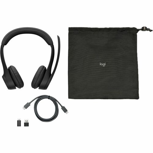 Logitech Zone 305 Wireless Over-the-head, On-ear Stereo Headset - Midnight Black - Microsoft Teams Certification - Binaura