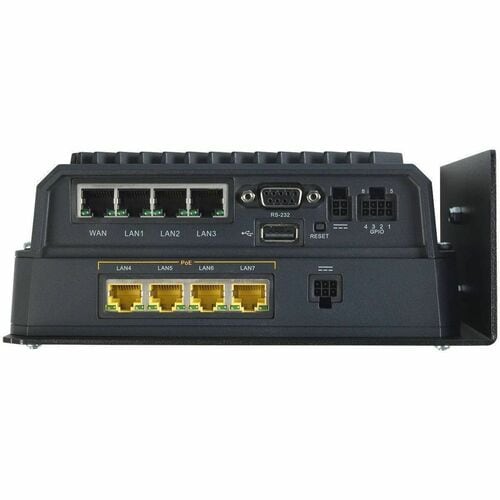 RACKMOUNT.IT Din Rail Mount for Router - Jet Black - Sheet Metal