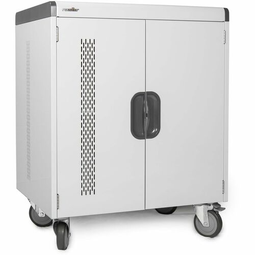 Rocstor Volt Charging Cart - 3 Shelf - Push Handle Handle - 4 Casters - 5" Caster Size - Steel - 30" Width x 25.10" Depth 