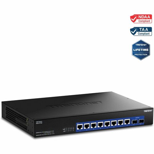 TRENDnet TEG-S7102 8 Ports Ethernet Switch - 10 Gigabit Ethernet - 10GBase-T, 10GBase-X - 2 Layer Supported - Modular - 40