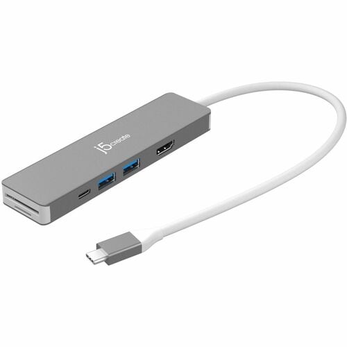 j5create Elite JCD390 USB Type C Docking Station for Memory Card Reader, Flash Drive - Charging Capability - Memory Card R