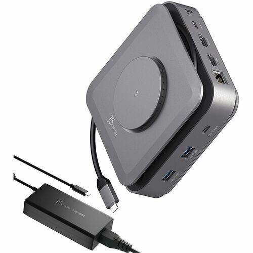 j5create JCD3199P USB Tipo C Estação de ancoragem para Smartphone, Notebook, Monitor, TV - Capacidade de carregamento - Le