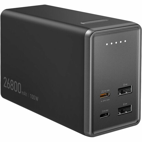 j5create JPB264100 Power Bank - Preto - Para Notebook, PC Tablet, Dispositivo móvel, Smartphone, Consola de jogos, MacBook
