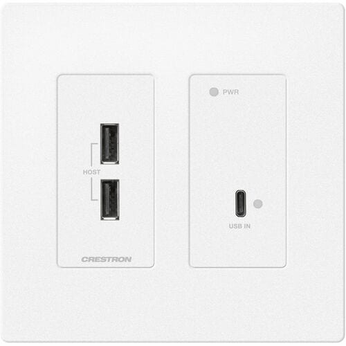 Crestron DM Lite HD-TXU-4KZ-111-2G-W Video Extender Transmitter - Wired - 70.10 m Range - 1 x Network (RJ-45) - 3 x USB - 