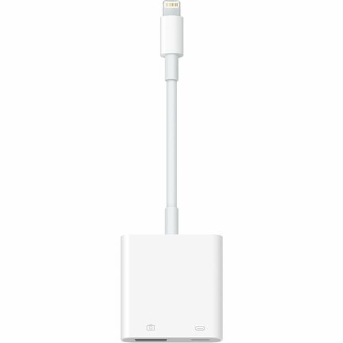 Apple Lightning to USB 3 Camera Adapter - 1 x Lightning - Male - 1 x USB 3.0 - Female, 1 x Lightning - Female