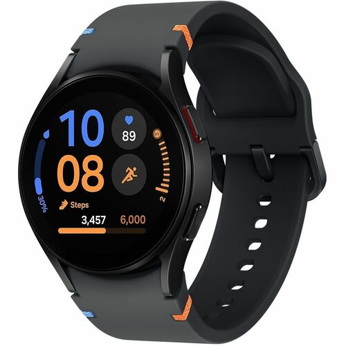 Samsung Galaxy Watch FE SM-R861 Smart Watch - Round Case Shape - Black Body Color - Aluminium Case Material - Wireless LAN