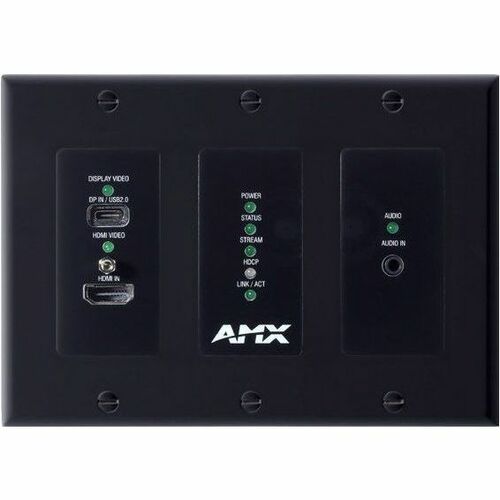 AMX 4K60 MWC/Dante AV-A Encoder Wallplate - Wall Mount