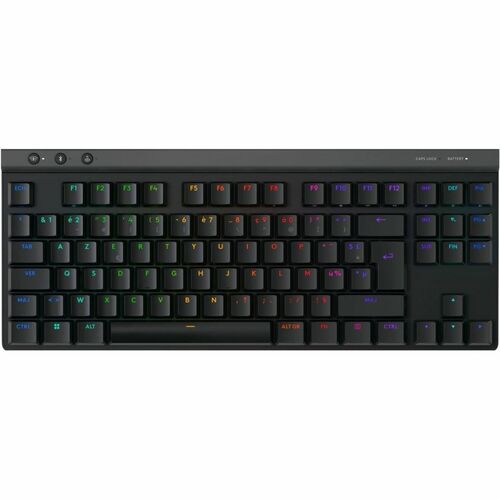 Logitech G G515 LIGHTSPEED TKL Gaming Keyboard - Wired/Wireless Connectivity - USB Type A Interface - RGB LED - Danish, No