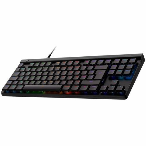 Logitech G G515 TKL Gaming Keyboard - Cable Connectivity - USB Interface - RGB LED - French - AZERTY Layout - Black - GL T