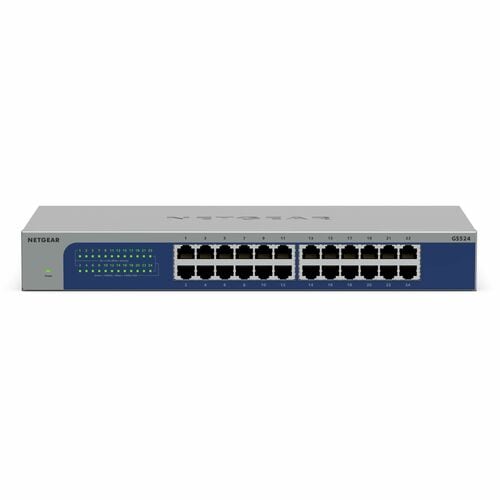 Netgear 24-Port Gigabit Ethernet Switches - 24 Ports - Gigabit Ethernet - 10/100/1000Base-T - 2 Layer Supported - 12 W Pow