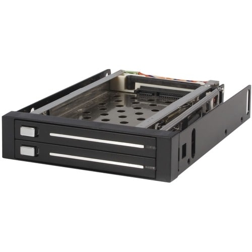 StarTech.com Drive Enclosure for 3.5" SATA/600 - Serial ATA/600 Host Interface Internal - Black - 2 x HDD Supported - 2 x 