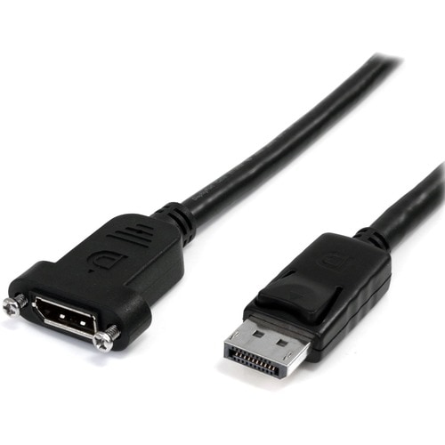 3 ft / 91 cm 20 pin DP DisplayPort Extension Panel Mount Cable - DisplayPort to DisplayPort - Male to Female