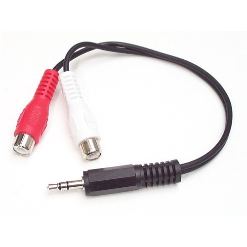 StarTech.com 15.24 cm Mini-phone/RCA Audio Cable - 1 Each - Cable for Audio Device, Headphone, iPod, MP3 Player, Sound Car