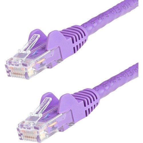 10m Purple Cat6 Ethernet Patch Cable with Snagless RJ45 Connectors