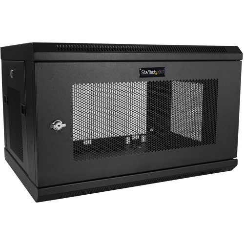 StarTech.com 6U Wall Mountable Enclosed Cabinet Rack Cabinet for Server, LAN Switch, Patch Panel - 2 Post375.92 mm Rack De