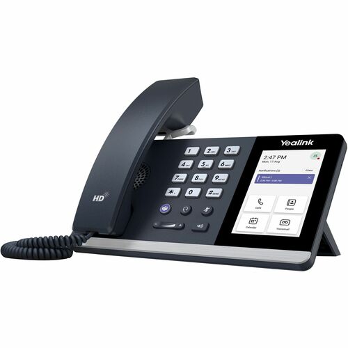 Yealink IP-Telefon - Schnurgebunden - Bluetooth, Wi-Fi - Wandmontierbar, Desktop - Grau - 10,2 cm (4 Zoll) LCD - 2 x Netzw