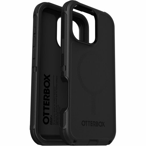 OtterBox Defender Case for Apple iPhone 16 Pro Max Smartphone - Textured - Black - Retail - 1 - Damage Resistant, Drop Res