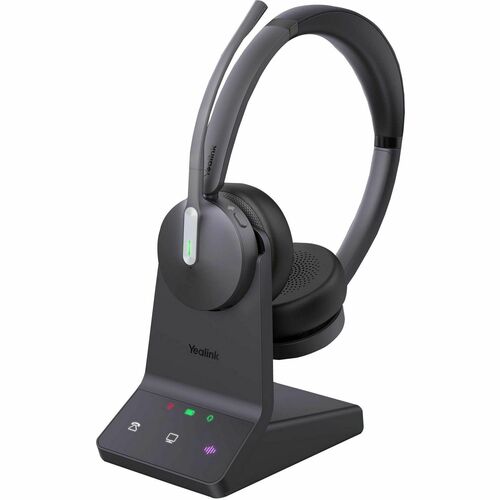 Yealink WH64 Kabellos Kopfbügel, Auf den Ohren Stereo Headset - Schwarz - Microsoft-Teams-Zertifizierung - Binaural - Ohra