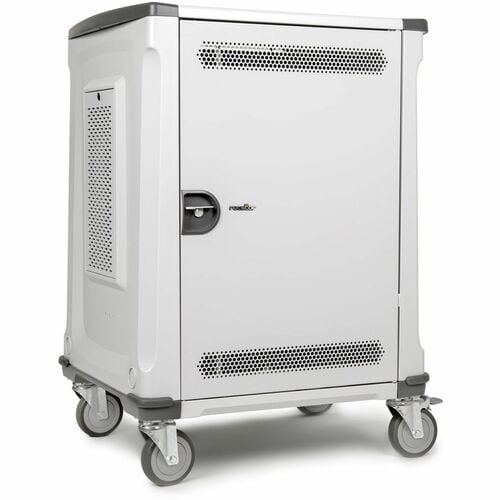 Rocstor Volt C32 PRE-WIRED Charge Cart - Includes 32 USB-C 65W Power Adapters - 0 Shelf - 3 Drawer - 4 Casters - 5" Caster