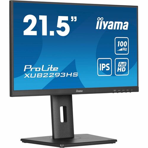 iiyama ProLite XUB2293HS-B6 22 Zoll Klasse Full HD LED-Monitor - 16:9 Format - Mattschwarz - 54,6 cm (21,5 Zoll) Viewable 
