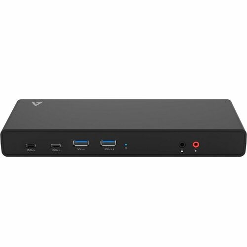 V7 UCDDS2 USB Tipo C Estação de ancoragem para Notebook - Capacidade de carregamento - 130 W - Preto - 2 Displays suportad