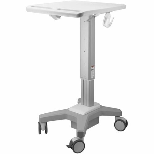Amer Mounts Light Pedestal Medical Cart (Max Load 22.05 lbs) - 22.05 lb (10 kg) Load Capacity - 4 Casters - Steel, Aluminu