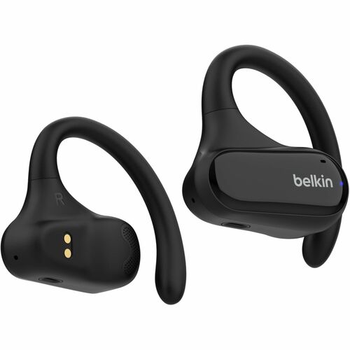 Belkin SoundForm ClearFit True Wireless Over-the-ear, Open-ear, Earbud Stereo Earset - Black - Binaural - Open - 1000 cm -