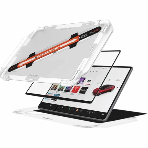 Spigen GLAS.tR EZ Fit 9H Tempered Glass Anti-glare Screen Protector - Clear Matte - For LCD Touchscreen Monitor - Fingerpr