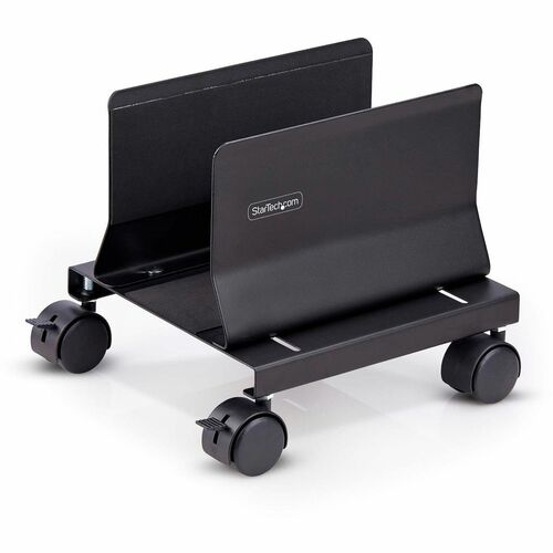 StarTech.com Computer Tower Cart, Rolling CPU Caddy on Wheels, Max 46.3lb/21kg, Adjustable PC Case Mount, Floor Stand Doll