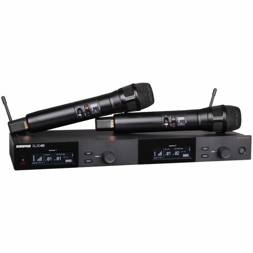 Shure SLXD24D/N8SB Dual Wireless System With 2 Nexadyne 8/S Handheld Transmitters - 470 MHz to 514 MHz Operating Frequency